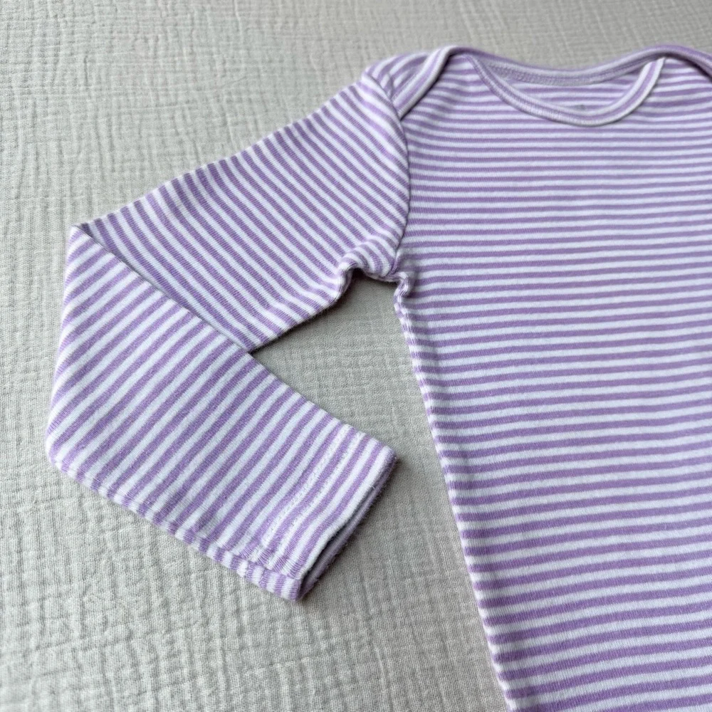Primary Purple Striped Longsleeve Bodysuit 18-24m
